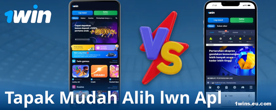 Perbandingan aplikasi 1Win dan pelayar