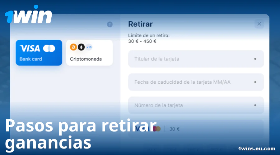 Instrucciones para retiros de dinero en 1Win España