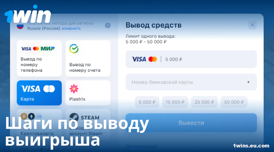 Инструкция по выводу денег в 1Win Россия