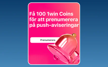 Bonus för aviseringar på 1Win för svenskar
