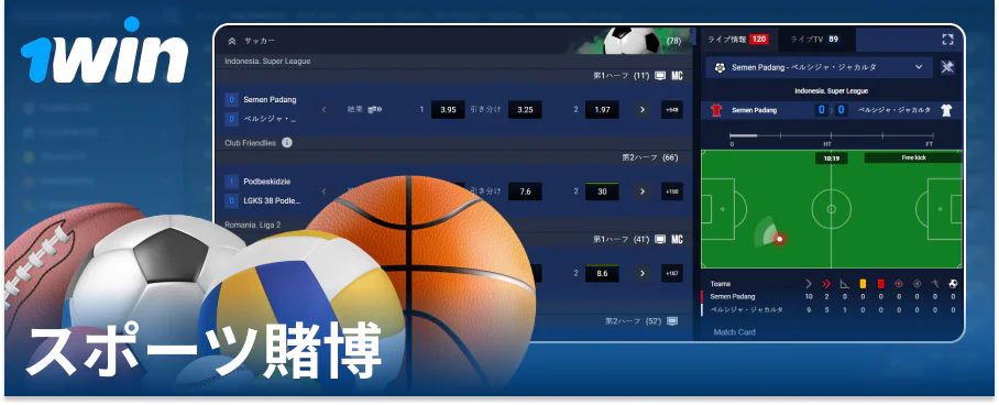 1Win JPオンラインブックメーカーでスポーツに賭ける