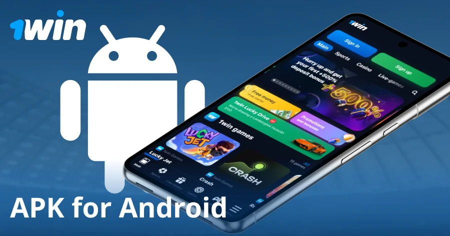 1win APK file for Android smartphones