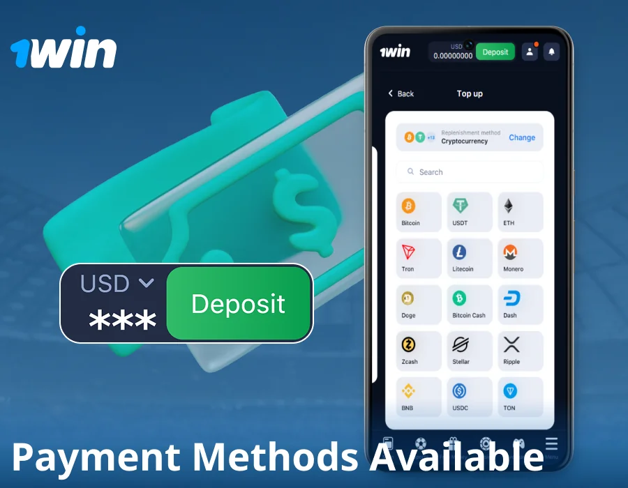 Banking methods inside the 1win mobile app