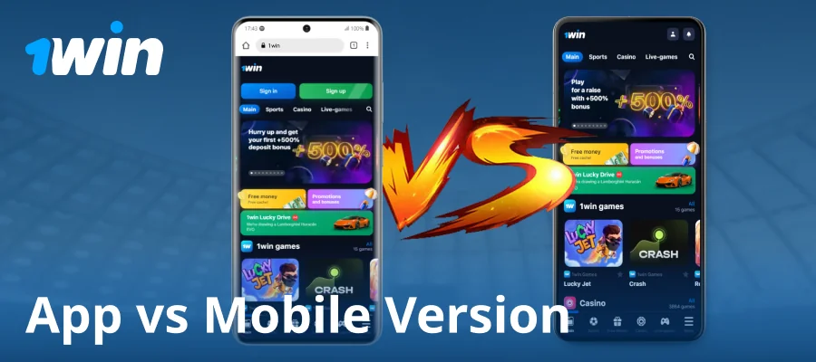 Difference between 1win app and mobile browser version