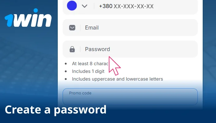 Set a password for your 1win profile
