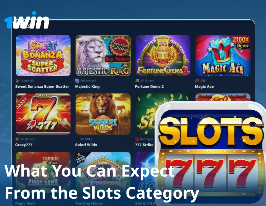 What players find inside 1win slot section