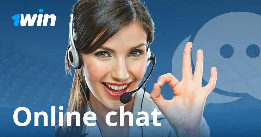 Live chat option in 1win casino