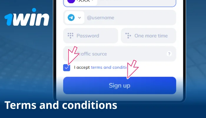 Accept Terms and Conditions of 1win partnership