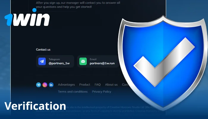 Verify account to join 1win program